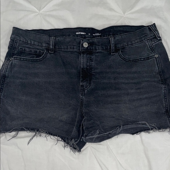 Old Navy Women's Charcoal Jean Shorts - Picture 1 of 3